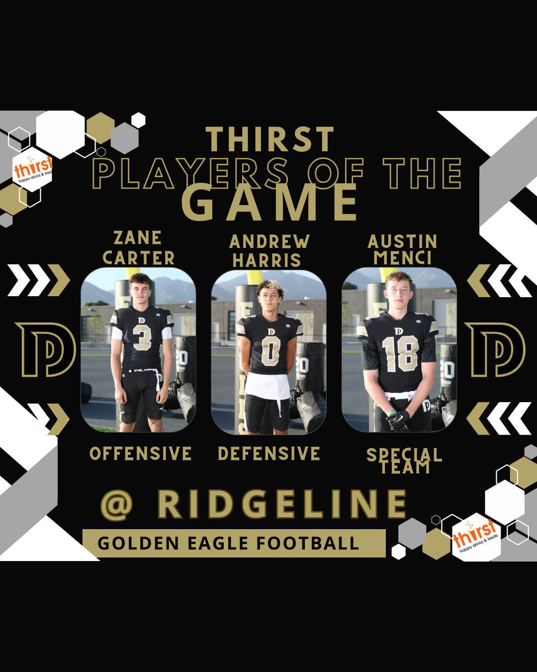 Football Players of the Game @ Ridgeline